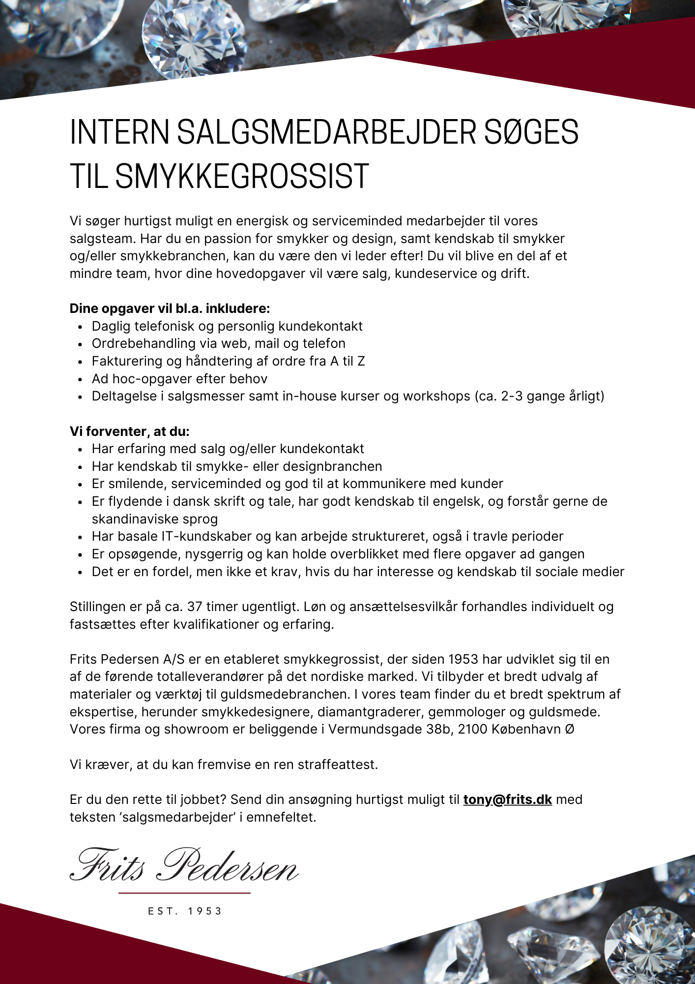 Vi søger en ny kollega til vores salgsteam!