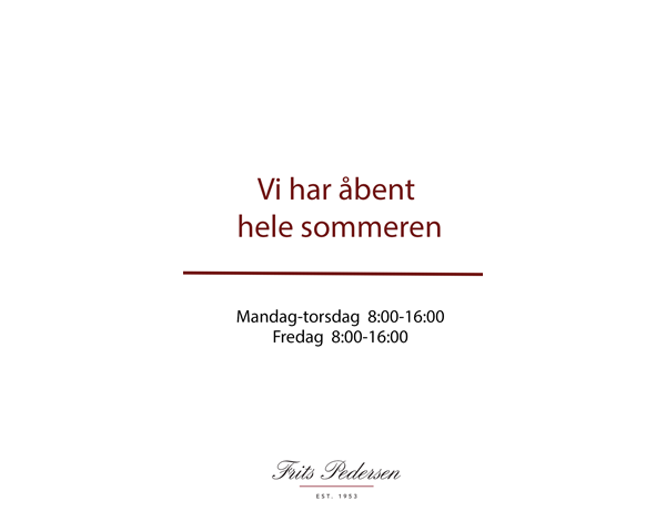 Vi har åbent hele sommeren